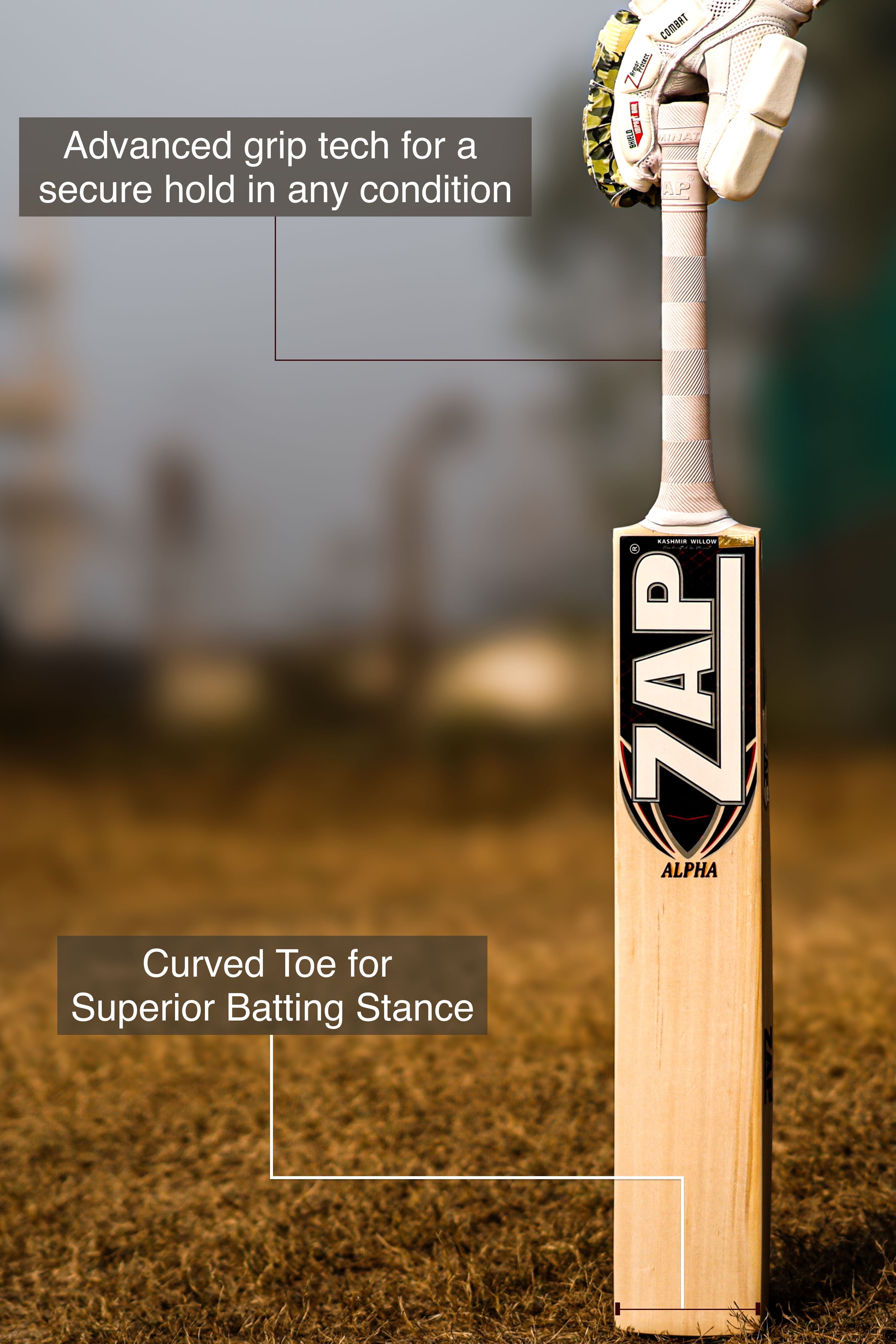 ZAP Alpha Kashmir Willow Cricket Bat-1